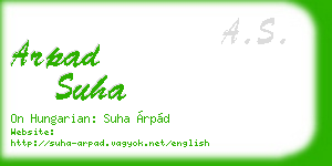 arpad suha business card