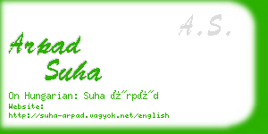 arpad suha business card